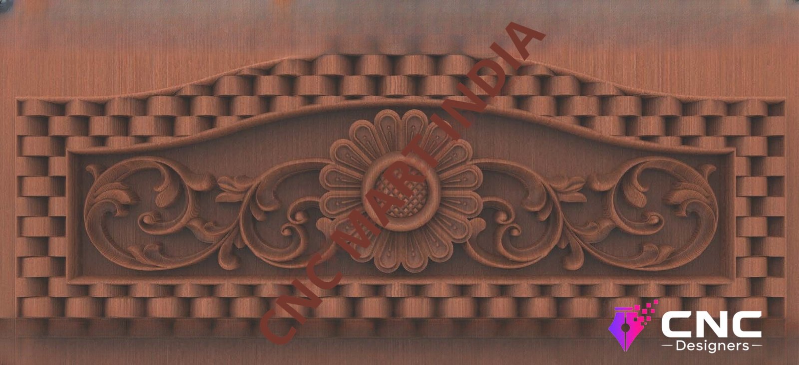 Beds & Sofa - BS-04 Elegant Floral Centerpiece Decorative Furniture Panel 3D Model